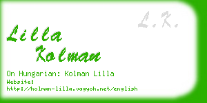 lilla kolman business card